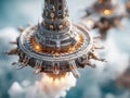 Exploring the Universe: A Journey into Futuristic Architecture and Space Technology Captured in Stunning High Resolution Royalty Free Stock Photo