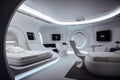 exploring the unknown with spaceship bedroom, featuring futuristic furnishings and accents