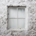 Exploring Urban Culture: A Whitewashed Window On A Stone Wall