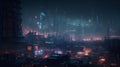 Futuristic City: ChatGPT Neural Networks and HUID Interfaces Create Cyberpunk Nightlife