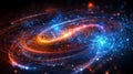 Exploring wave-particle duality in quantum mechanics through vivid visualizations of cosmic phenomena