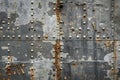 Exploring Weathered Metal Textures, A Detailed Look at Patina, Rust, and Rivets on an Aged Metal Surface, Revealing
