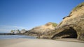 Wharariki beach - Archway islands Royalty Free Stock Photo