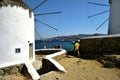 Exploring by the white windmills of Mykonos