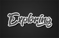 exploring hand writing word text typography design logo icon