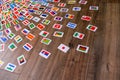 Exploring the world, concept photo. All flags in the world, Traveling photo