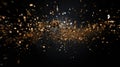 explosi gold confetti on black Royalty Free Stock Photo