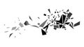 Explosion of Abstract Geometric Shards - Dynamic Fragmentation, vector design Generative AI Royalty Free Stock Photo