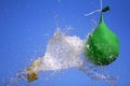 Explosion of balloon full of water Royalty Free Stock Photo