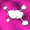 Explosion bang steam pop-art speak bubble cloud