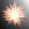 Explosion, big bang, fire burst. EPS 10 Royalty Free Stock Photo