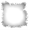 Explosion broken white wall with cracked hole. Abstract background Royalty Free Stock Photo