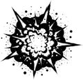 Comic Style Explosion Burst Vector Illustration Royalty Free Stock Photo