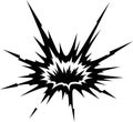 Comic Style Explosion Burst Vector Illustration Royalty Free Stock Photo