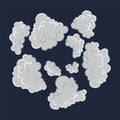 Explosion. Cartoon bomb explode effect with smoke effect. Comic boom vector illustration. Clipart element for game