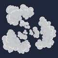 Explosion. Cartoon bomb explode effect with smoke effect. Comic boom vector illustration. Clipart element for game Royalty Free Stock Photo