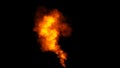 Explosion chemistry fire smoke bomb on isolated background. Freezing dry fog bombs texture overlays Royalty Free Stock Photo