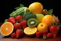 An explosion of citrus colors and flavors in this captivating photo, highlighting a vitamin C-rich bounty for a lively