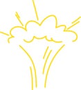 Explosion Cloud Lined Doodle Royalty Free Stock Photo