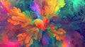 Explosion of Color in Abstract Floral Art Royalty Free Stock Photo