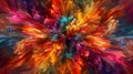 Explosion of Color in Abstract Floral Art Royalty Free Stock Photo