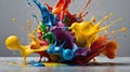 Explosion of Color: A Burst of Creative Energy Royalty Free Stock Photo