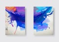 Explosion of color paint banners set. Freeze motion of color exploding. Royalty Free Stock Photo