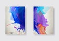 Explosion of color paint banners set. Freeze motion of color exploding. Royalty Free Stock Photo