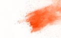 Explosion of colored powder, on white background. Abstract of colored dust splatted. Color cloud. Royalty Free Stock Photo
