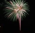 Explosion colorful fireworks on party nights Royalty Free Stock Photo