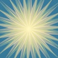 Explosion comic book banner. Abstract background of light rays radial spread from the center in pastel colors. Sunburst
