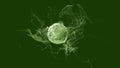 Explosion - 3D rendering. Abstract illustration, computer generated image CGI Royalty Free Stock Photo