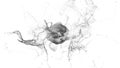 Explosion - 3D rendering. Abstract illustration, computer generated image CGI Royalty Free Stock Photo