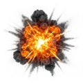 Explosion effect isolated on white background Royalty Free Stock Photo