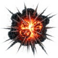 Explosion effect isolated on white background Royalty Free Stock Photo