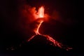 Explosion Etna night