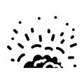 explosion fire glyph icon vector illustration Royalty Free Stock Photo