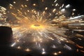 Explosion of firework cracker for bokeh background effect Royalty Free Stock Photo