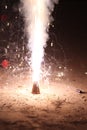 Explosion of firework cracker for bokeh background effect Royalty Free Stock Photo