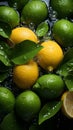 Explosion of freshness: Models of Limes and Oranges in one vibrant shot - Explosion of freshness: Models of Limes, Oranges in one