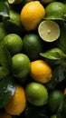 Explosion of freshness: Models of Limes and Oranges in one vibrant shot - Explosion of freshness: Models of Limes, Oranges in one