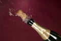 Explosion of green champagne bottle cork Royalty Free Stock Photo