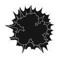 Explosion icon in black style isolated on white background. Explosions symbol stock vector illustration. Royalty Free Stock Photo