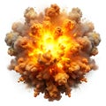 Explosion Isolated on White Background, Burst and Impact Effect Royalty Free Stock Photo