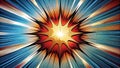 Explosion of Light and Energy in a Comic Book Style Royalty Free Stock Photo
