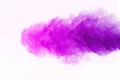 The explosion of multi colored powder. Freeze motion of color po