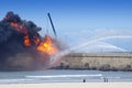 Explosion in oil refinery Royalty Free Stock Photo
