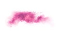 Explosion of pink colored powder isolated on white background Royalty Free Stock Photo