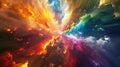 An explosion of rainbow hues each one bursting forth with its own unique intensity