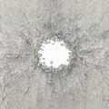 Explosion of a reinforced concrete wall, white background Royalty Free Stock Photo